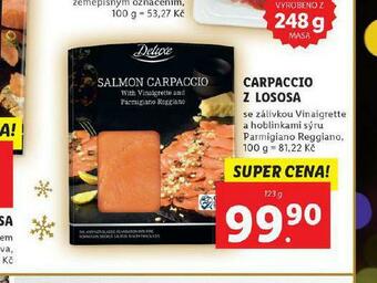 Lidl Carpaccio z lososa nabídka