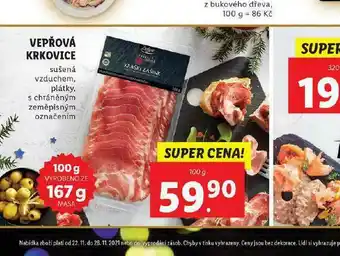 Lidl Vepřová krkovice sušená vzduchem nabídka