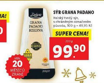 Lidl Sýr grana padano nabídka