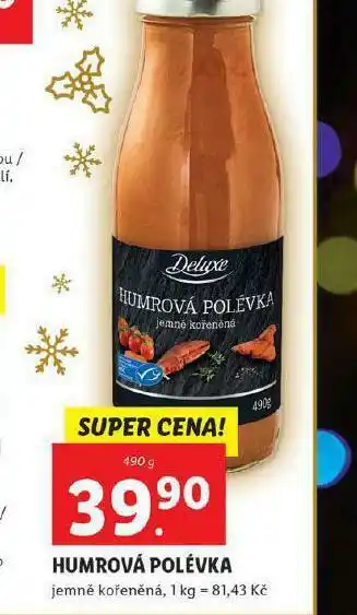 Lidl Humrová polévka nabídka