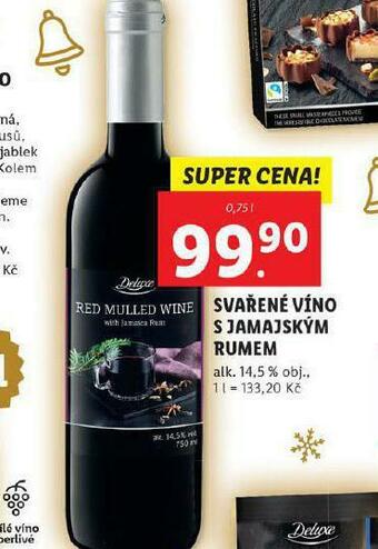 Lidl Svařené víno s jamajským rumem nabídka