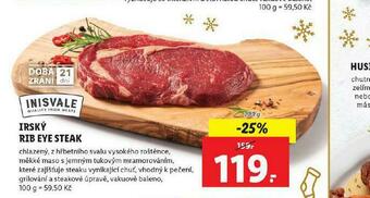 Lidl Irský rib eye steak nabídka