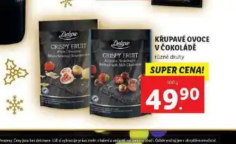 Lidl Kkřupavé ovoce v čokoládě nabídka