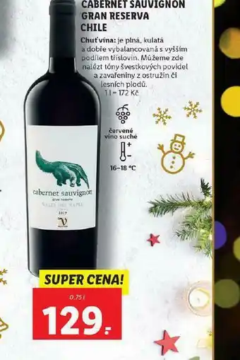 Lidl Cabernet sauvignon gran reserva chile nabídka