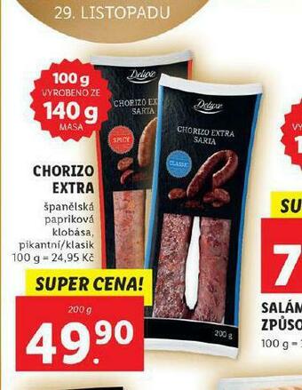 Lidl Chorizo extra nabídka