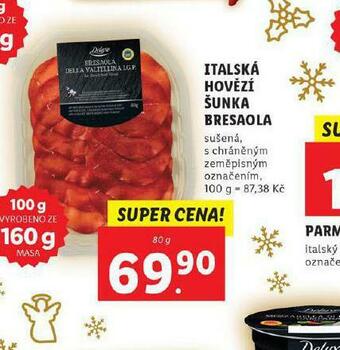 Lidl Italská hovězí šunka bresaola nabídka