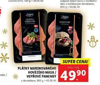 Lidl Plátky maronivané vepřové panenky nabídka