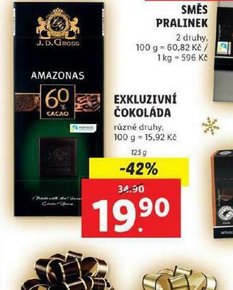 Lidl Exkluzivní čokoláda nabídka