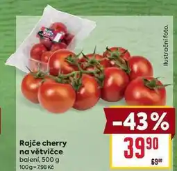 Billa Rajče cherry na větvičce balení, 500 g nabídka