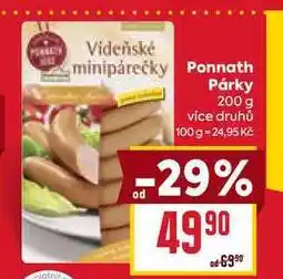 Billa Ponnath od Párky 200 g nabídka