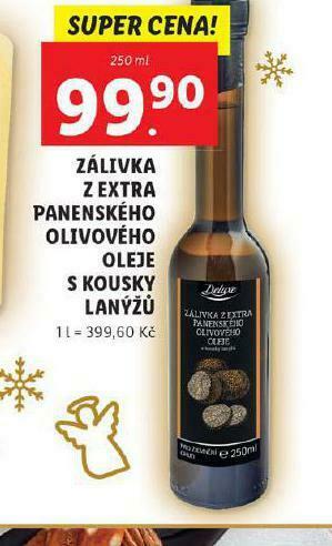 Lidl Zálivka z extra panenského olivového oleje s kousky lanýžů nabídka