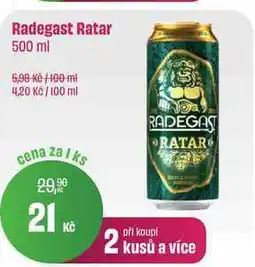 BonVeno Radegast Ratar 500 ml plechovka nabídka