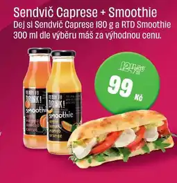 BonVeno Sendvič Caprese + Smoothie 300 ml nabídka