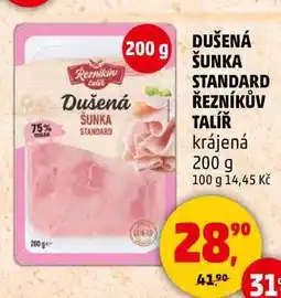 Penny Market DUŠENÁ ŠUNKA STANDARD ŘEZNÍKŮV TALÍŘ krájená, 200 g nabídka