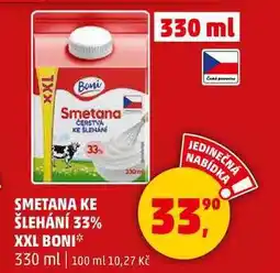 Penny Market SMETANA KE ŠLEHÁNÍ 33% XXL BONI, 330m nabídka