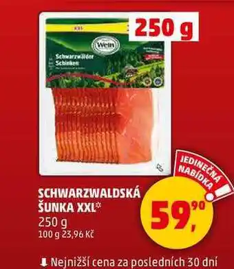 Penny Market SCHWARZWALDSKÁ ŠUNKA XXL, 250 g nabídka