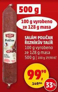 Penny Market SALÁM POLIČAN ŘEZNÍKŮV TALÍŘ, 100 g nabídka