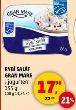 Penny Market RYBÍ SALÁT GRAN MARE s jogurtem, 135 g nabídka