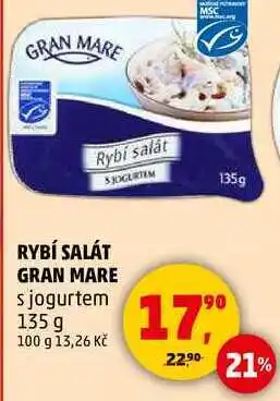 Penny Market RYBÍ SALÁT GRAN MARE s jogurtem, 135 g nabídka