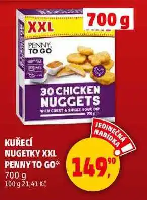 Penny Market KUŘECÍ NUGETKY XXL PENNY TO GO, 700 g nabídka