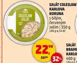 Penny Market SALÁT COLESLAW KARLOVA KORUNA s bílým, červeným zelím, 350 g nabídka