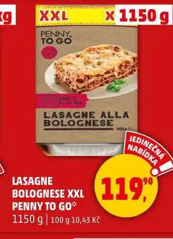 Penny Market Lasagne bolognese XXL Penny to go, 1150 g nabídka