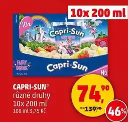 Penny Market CAPRI-SUN různé druhy, 10 x 200 ml nabídka