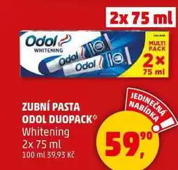 Penny Market ZUBNÍ PASTA ODOL DUOPACK Whitening, 2x 75 ml nabídka