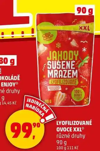 Penny Market LYOFILIZOVANÉ OVOCE XXL různé druhy, 90 g nabídka