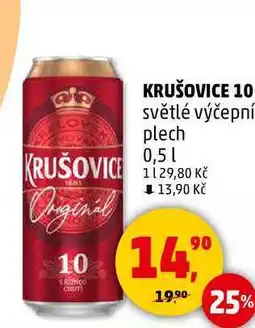 Penny Market KRUŠOVICE 10 světlé výčepní plech, 0,5 l nabídka