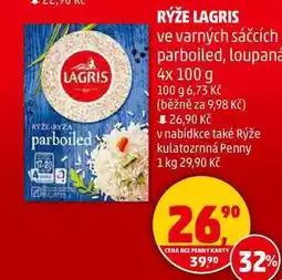 Penny Market RÝŽE LAGRIS ve varných sáčcích parboiled, loupaná, 4x 100 g nabídka