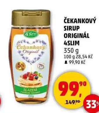 Penny Market ČEKANKOVÝ SIRUP ORIGINÁL 4SLIM, 350 g nabídka