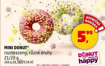 Penny Market MINI DONUT rozmrazeno, různé druhy, 21/20 g nabídka