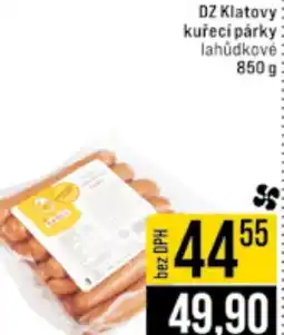 Jip DZ Klatovy kuřecí párky lahůdkové nabídka