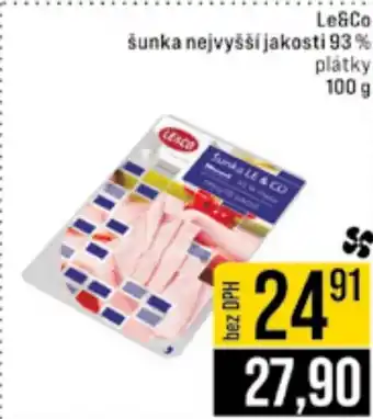 Jip Le&Co šunka nejvyšší jakosti 93% plátky nabídka