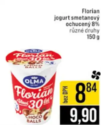 Jip Florian jogurt smetanový ochucený 8% nabídka