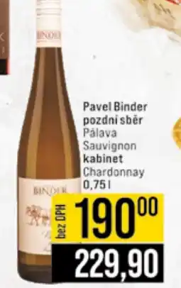 Jip Pavel Binder pozdní sběr Pálava nabídka