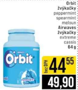 Jip Orbit žvýkačky peppermint spearmint nabídka