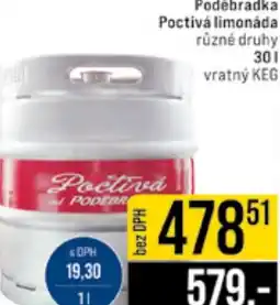 Jip Poděbradka Poctivá limonáda nabídka