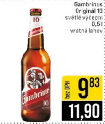 Jip Gambrinus Originál 10 světlé výčepní nabídka