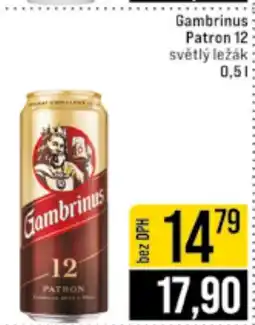 Jip Gambrinus Patron 12 světlý ležák nabídka