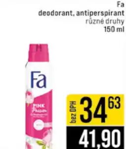 Jip Fa deodorant, antiperspirant nabídka