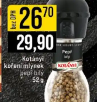 Jip Kotányi koření mlýnek pepř bily nabídka