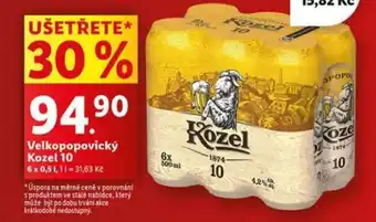 Lidl Velkopopovický Kozel 10 nabídka