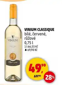 Penny Market VINIUM CLASSIQUE bílé, červené, růžové, 0,75 l nabídka