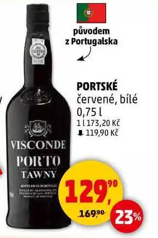 Penny Market PORTSKÉ červené, bílé, 0,75 l nabídka