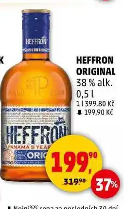 Penny Market HEFFRON ORIGINAL 38% alk., 0,5 l nabídka