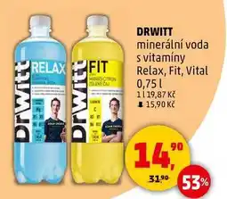 Penny Market DRWITT minerální voda s vitamíny Relax, Fit, Vital, 0,75 l nabídka