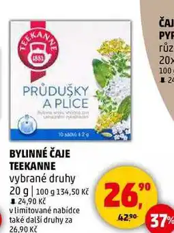 Penny Market BYLINNÉ ČAJE TEEKANNE vybrané druhy, 20 g nabídka