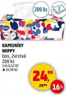 Penny Market KAPESNÍKY WIPPY box, 2vrstvé, 200 ks nabídka